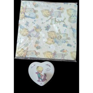 vintage Precious Moments Heart Trinket Box 1994 Perfect Grandma"+ wrap paper